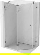 Mexen Lunar ötszögletű zuhanykabin balra nyíló 100 x 90 cm, átlátszó, gun metal - 831-100L-090P-95-00-L