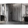 Mexen Lunar ötoldalú, balra nyíló zuhanykabin, 100 x 100 cm, átlátszó, gun metal - 831-100L-100P-95-00-L