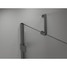 Mexen Lunar cabină de duș pentagonală rabatabilă stânga 100 x 100 cm, transparentă, metal pistol - 831-100L-100P-95-00-L