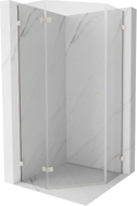 Mexen Lunar cabină de duș pentagonală, batantă, stânga 90 x 90 cm, transparent, nichel periat - 831-090L-090P-97-00-L