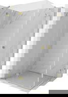 Mexen Lunar Duo cabină de duș articulată stânga 105 x 80 cm, transparentă, aurie - 834-105L-080P-50-00