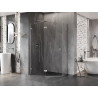 Mexen Lunar cabina de duș pentagonală batantă stânga 100 x 80 cm, transparent, nichel periat - 831-100L-080P-97-00-L