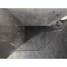Mexen Lunar cabina de duș pentagonală batantă stânga 100 x 80 cm, transparent, nichel periat - 831-100L-080P-97-00-L