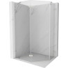 Mexen Lunar cabina de duș pentagonală batantă stânga 100 x 80 cm, transparent, nichel periat - 831-100L-080P-97-00-L