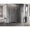 Mexen Lunar cabină de duș pentagonală cu deschidere dreapta 90 x 80 cm, transparent, crom - 831-090P-080L-01-00-P