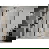 Mexen Roma cabină de duș cu balamale 100 x 100 cm, transparent, Neagră + cadă de duș Flat, Albă - 854-100-100-70-00-4010B