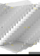 Mexen Lunar Duo cabina de duș pivotantă stânga 90 x 85 cm, transparentă, auriu periat - 834-090L-085P-55-00