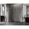 Mexen Lunar Duo cabină de duș cu deschidere de 90 x 90 cm, transparent, auriu periat - 834-090L-090P-55-00