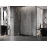 Cabană de duș cu deschidere Mexen Lunar Duo 115 x 75 cm, transparentă, aurie periată - 834-115L-075P-55-00