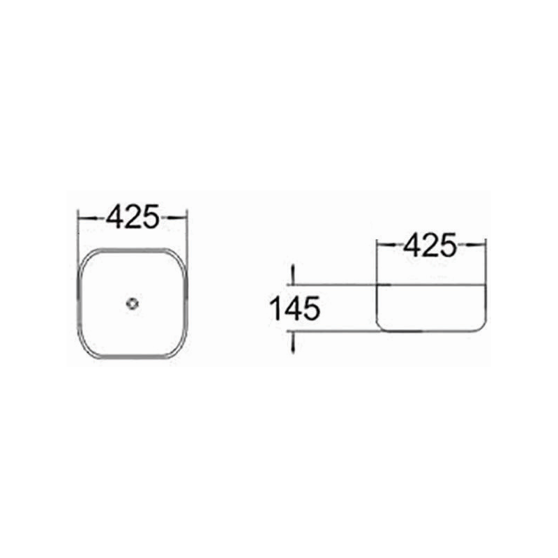 Mexen Vera beépíthető mosdókagyló 42 x 42 cm, fehér - 21074100