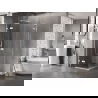 Mexen Lunar L Duo cabină de duș cu uși batante 85 x 85 cm, transparentă, albă - 834L-085L-085P-20-00
