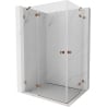 Mexen Lunar Duo cabină de duș batantă 100 x 90 cm, transparent, aur roz - 834-100L-090P-60-00