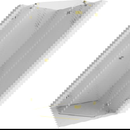 Mexen Lunar cabină de duș pentagonală batantă dreapta 100 x 100 cm, transparentă, auriu - 831-100P-100L-50-00-P