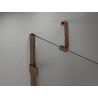 Mexen Lunar cabina de duș pentagonală rabatabilă dreapta 100 x 80 cm, transparentă, aur roz - 831-100P-080L-60-00-P