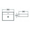 Mexen Blanca lavoar pe blat 56 x 38 cm, alb - 21105600