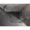 Mexen Lunar cabină de duș pentagonală cu deschidere dreaptă 100 x 90 cm, transparentă, neagră - 831-100P-090L-70-00-P