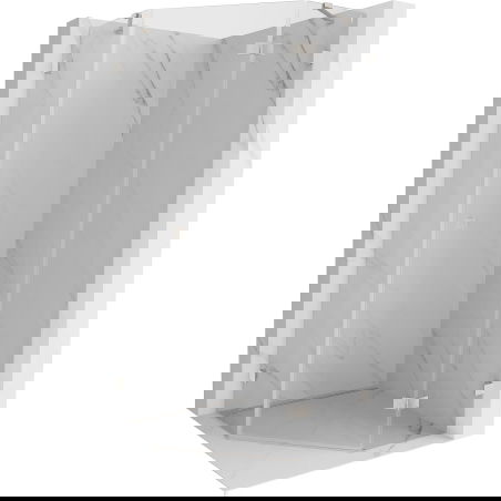 Mexen Lunar cabină de duș pentagonală pivotantă dreapta 80 x 80 cm, transparentă, nichel periat - 831-080P-080L-97-00-P