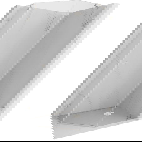 Mexen Lunar cabina de duș pentagonală cu deschidere pe dreapta 100 x 80 cm, transparent, nichel periat - 831-100P-080L-97-00-P