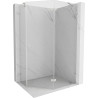 Mexen Lunar cabina de duș pentagonală oscilantă dreapta 100 x 80 cm, transparentă, nichel periat - 831-100P-080L-97-00-P