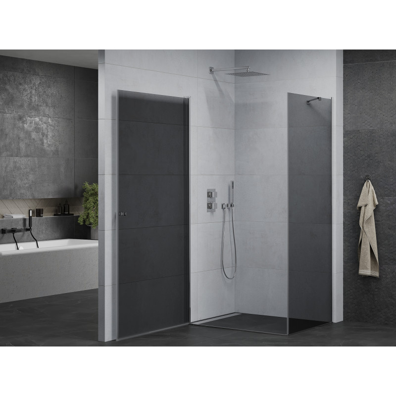 Mexen Pretoria cabina de duș cu balamale 70 x 120 cm, grafit, crom - 852-070-120-01-40
