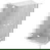 Mexen Lunar L Duo cabină de duș cu ușă batantă 100 x 80 cm, transparent, albă - 834L-100L-080P-20-00