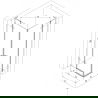 Mexen Lunar L Duo cabină de duș cu deschidere spre exterior 70 x 70 cm, transparentă, albă - 834L-070L-070P-20-00