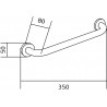 Mexen 35 cm-es fali kapaszkodó, fekete - 70101630-70
