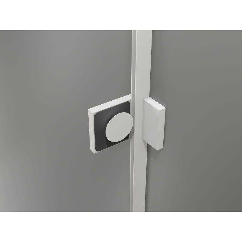 Mexen Lunar L Duo cabină de duș cu ușă batantă 115 x 115 cm, transparentă, albă - 834L-115L-115P-20-00