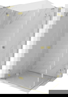 Mexen Lunar L Duo nyíló zuhanykabin balos 90 x 70 cm, átlátszó, arany - 834L-090L-070P-50-00