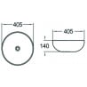 Mexen Luca lavoar freestanding 40x40 cm, alb - 21164000