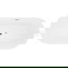 Mexen Luna Slim szabadon álló kád 170 x 75 cm, fehér, krómozott túlfolyó - 52041707500-01