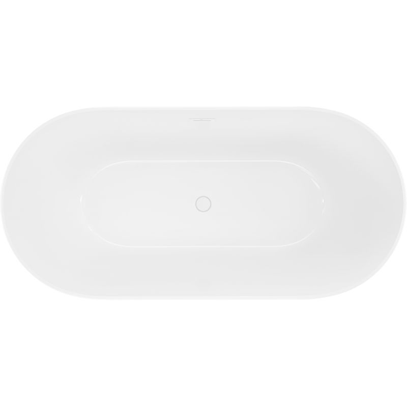 Mexen Luna Slim szabadon álló kád 170 x 75 cm, fehér, fehér túlfolyó - 52041707500-20