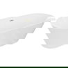 Mexen Luna Slim cadă de baie freestanding 170 x 75 cm, albă, preaplin auriu periat - 52041707500-55