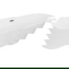 Mexen Luna Slim cadă independentă 170 x 75 cm, albă, cu preaplin gri armă periat - 52041707500-66