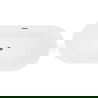Mexen Luna Slim cadă independentă 170 x 75 cm, albă, cu preaplin gri armă periat - 52041707500-66