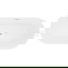 Mexen Luna Slim szabadon álló kád 170 x 75 cm, fehér, túlfolyó kefélt nikkel - 52041707500-97