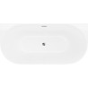 Mexen Oval Slim cadă de sine stătătoare lângă perete 170 x 80 cm, albă, preaplin cromat - 52661708000-01