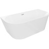 Mexen Oval Slim cadă de sine stătătoare lângă perete 170 x 80 cm, albă, preaplin cromat - 52661708000-01