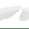 Mexen Oval Slim cadă de baie de sine stătătoare, montată pe perete 170 x 80 cm, albă, preaplin alb - 52661708000-20