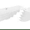 Mexen Oval Slim cadă freestanding de perete 170 x 80 cm, albă, preaplin auriu - 52661708000-50