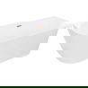 Mexen Oval Slim cadă de baie freestanding aproape de perete 170 x 80 cm, albă, preaplin aur roz - 52661708000-60