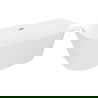 Mexen Oval Slim szabadon álló, fal melletti kád 170 x 80 cm, fehér, réz túlfolyó - 52661708000-65