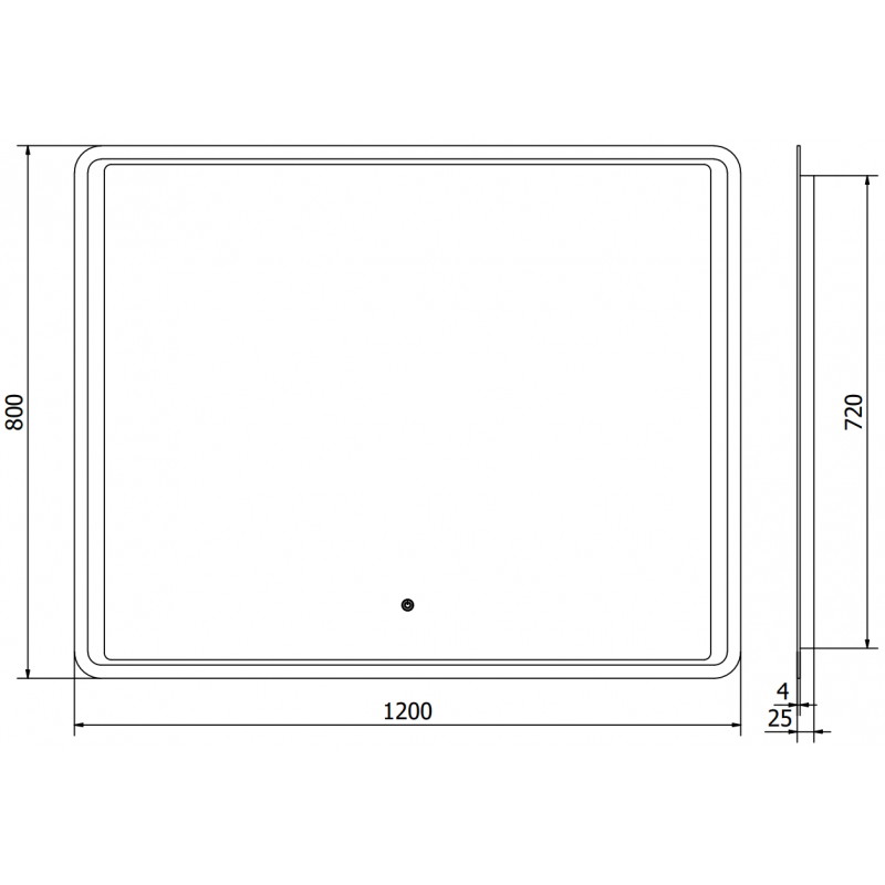 Mexen Zusa oglindă de baie iluminată 120 x 80 cm, LED 6000K, anti-aburire - 9808-120-080-611-00