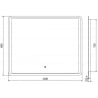 Mexen Zusa oglindă de baie iluminată 120 x 80 cm, LED 6000K, antiaburire - 9808-120-080-611-00