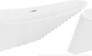 Mexen Dora cadă freestanding 150 x 75 cm, albă, preaplin cromat - 52071507500-01