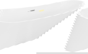 Mexen Dora cada de sine stătătoare 150 x 75 cm, albă, preaplin auriu periat - 52071507500-55