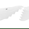 Mexen Dora szabadon álló kád 150 x 75 cm, fehér, túlfolyó gun gray kefélt - 52071507500-66