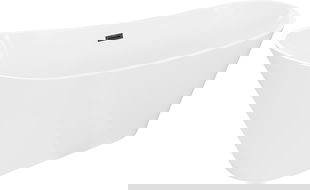 Mexen Dora cada de baie freestanding 150 x 75 cm, albă, preaplin negru - 52071507500-70