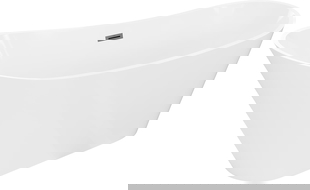 Mexen Dora cadă de sine stătătoare 150 x 75 cm, albă, preaplin de metal pistol - 52071507500-95