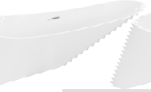 Mexen Dora szabadon álló kád 150 x 75 cm, fehér, kefélt nikkel túlfolyó - 52071507500-97